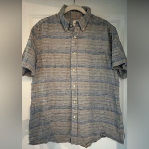 Striped large short sleeve button down in great condition